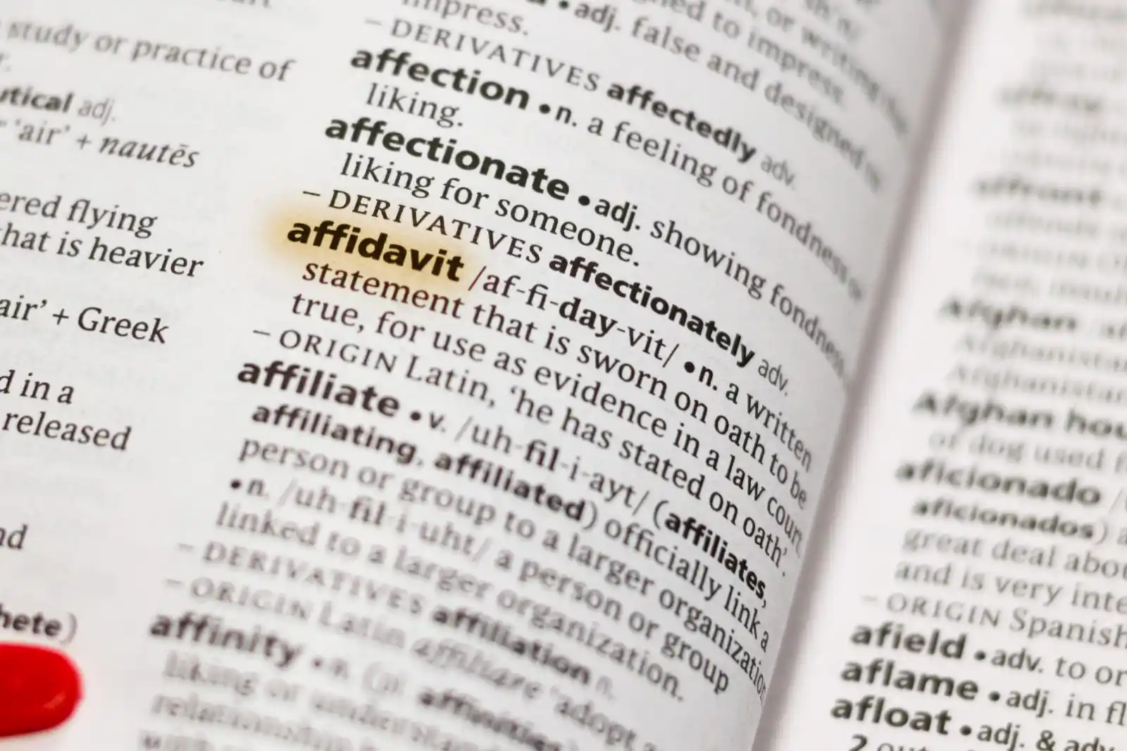 What is an affidavit and how are they used