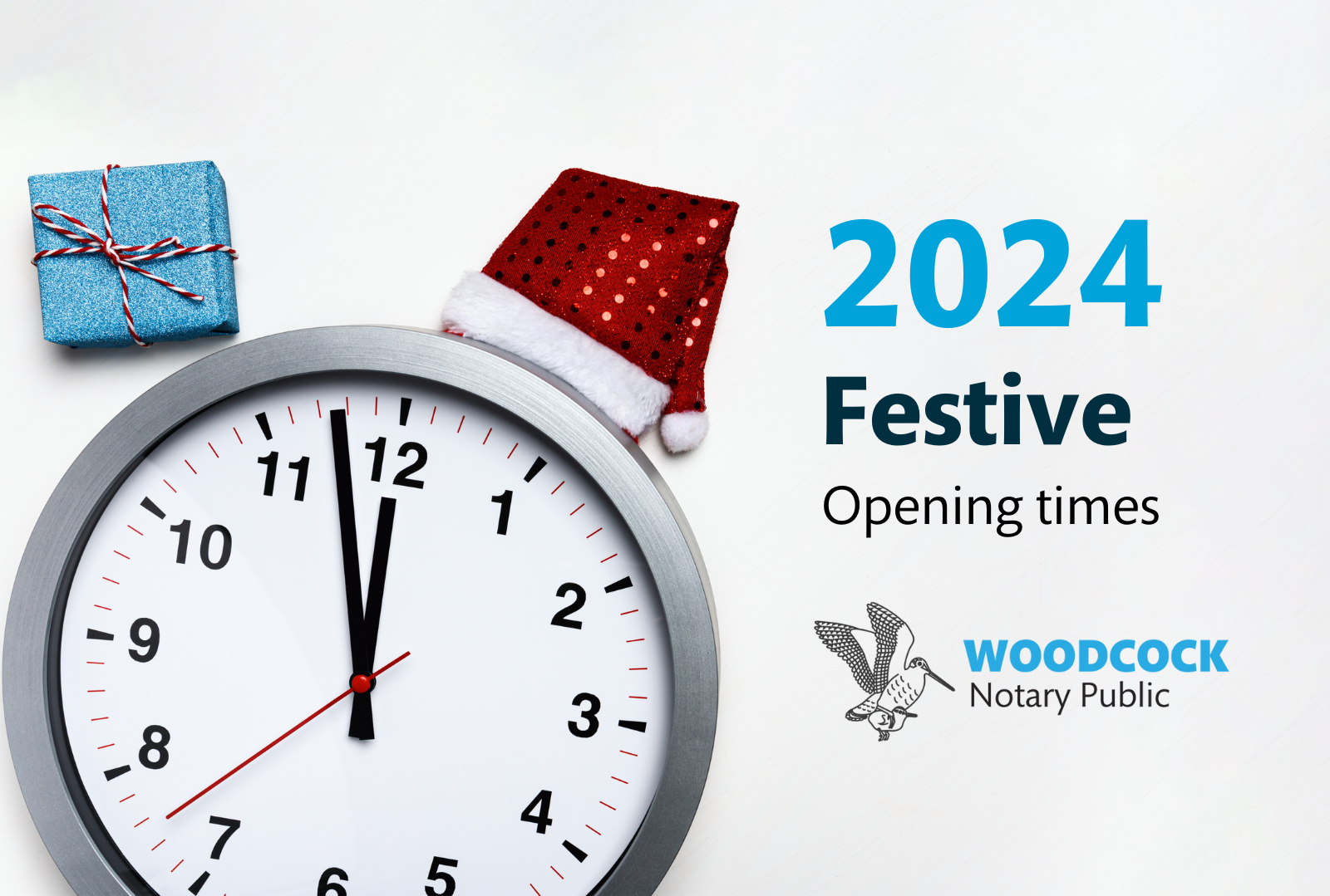 Woodcock Notary Public Christmas 2024 opening times