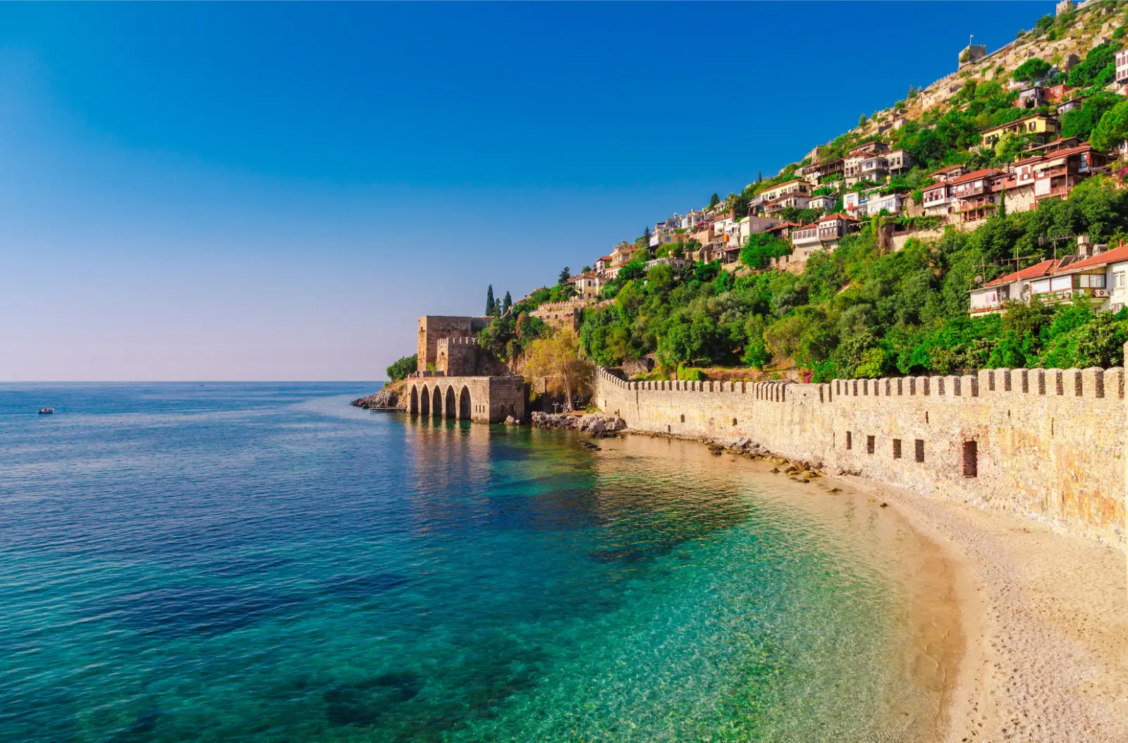 Antalya, Turkey to represent having a Turkish wedding by the Mediterranean sea.